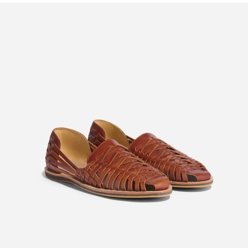 Nisolo Men's Huarache Brown Leather Loafers Sz 11 New Ret $150